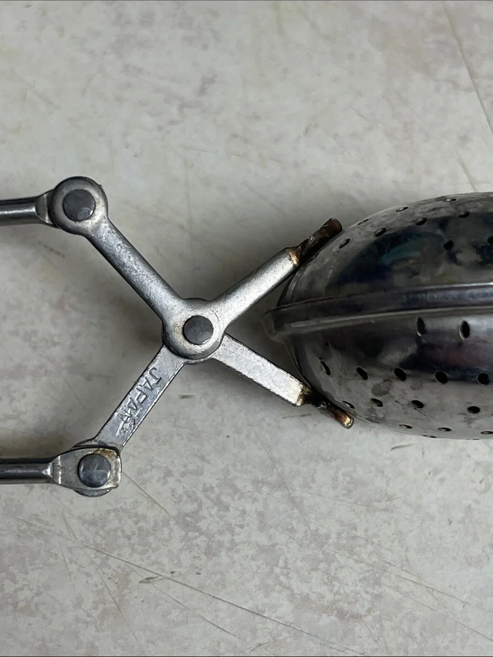 Vintage Japan Metal Spring Tea Strainer Spoon Infuser Loose Leaf Tea Tongs